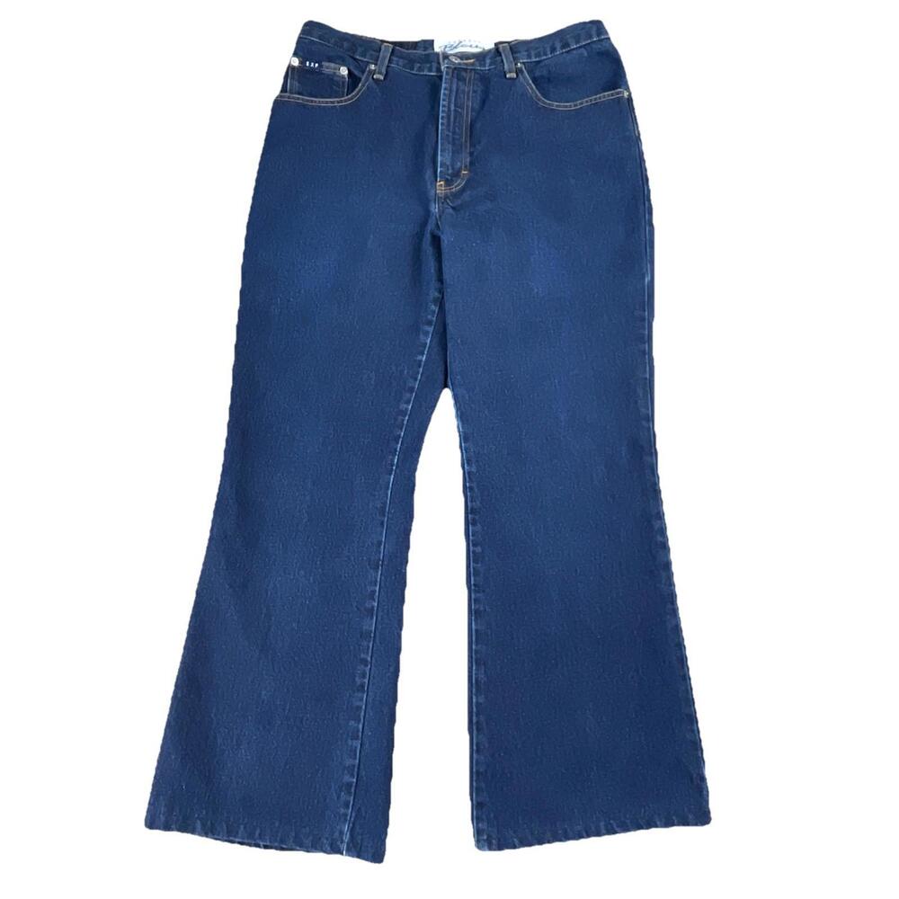 Express Bleus Flare Jeans Y2K 11/12R High Rise 100% Cotton Blue Denim
